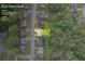 Aerial view showcasing the home's location, lot lines, and surrounding neighborhood at 1645 Cobbs Creek Ln, Decatur, GA 30032