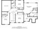 Detailed floor plan showcases layout with bedroom sizes, bathrooms, and open spaces in this home at 6009 Castleton Mnr, Cumming, GA 30041