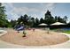 Gathering-friendly community playground with slides, swings, and seesaws on a mulch surface at 6009 Castleton Mnr, Cumming, GA 30041