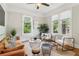 Bright living room with hardwood floors, neutral walls, and stylish contemporary furniture at 34 Clifton Se St, Atlanta, GA 30317