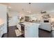 Open floor plan with an island separating the kitchen and living area, wood floors throughout at 351 Gaines St, Marietta, GA 30060