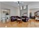 Spacious living area with hardwood floors, high ceilings, and a view into the entryway at 2694 Sterling Dr, Lawrenceville, GA 30043