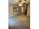 Bedroom with carpet, ceiling fan, and window looking out on yard at 5142 Fawn Sw Ln, Conyers, GA 30094