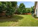 Expansive backyard features mature trees and a vibrant green lawn at 7994 Larksview Dr, Fairburn, GA 30213