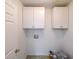Compact laundry room with white cabinets and utility connections at 900 Mill Stone Dr, Marietta, GA 30062