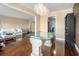Spacious dining area featuring hardwood floors, modern decor, great lighting, and an open layout for seamless living at 215 Piedmont Ne Ave # 507, Atlanta, GA 30308