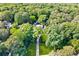 Lush greenery surrounds an estate with a long driveway winding through a canopy of trees at 3382 Habersham Rd, Atlanta, GA 30305