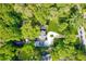 Stunning aerial view of a beautiful estate with mature trees and a circular driveway at 3382 Habersham Rd, Atlanta, GA 30305