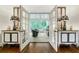 View from inside of elegant French doors leading to a screened patio at 3382 Habersham Rd, Atlanta, GA 30305