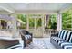 Inviting screened porch with comfortable seating and scenic views of the backyard at 3382 Habersham Rd, Atlanta, GA 30305