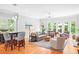 Cozy living room featuring hardwood floors, a comfortable seating area, and large windows that provide ample natural light at 1974 Mason Mill Rd, Decatur, GA 30033