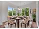 Elegant dining room with a table for six and an art-accented wall at 6830 Heard Ln, Cumming, GA 30041