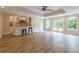 Inviting open floor plan boasts a wet bar, recessed lighting, and elegant french doors at , Cumming, GA 30041