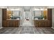 Spacious bathroom featuring dual vanities with undermount sinks and framed mirrors at 905 Brooksglen Dr, Roswell, GA 30075