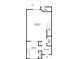 Layout of the first floor showing kitchen, living room, and entrance at 2255 Bigwood Trl, Atlanta, GA 30349