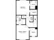Second floor layout with two bedrooms, two bathrooms and laundry room at 2255 Bigwood Trl, Atlanta, GA 30349