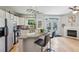 Contemporary kitchen with stainless appliances, breakfast bar, and easy access to the backyard at 576 Fraser Se St, Atlanta, GA 30312
