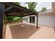 Spacious backyard deck with wood railings, gazebo and access to the house at 3125 Cardinal Lake Cir, Duluth, GA 30096