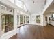 Bright sunroom with beautiful windows and hardwood floors at 3125 Cardinal Lake Cir, Duluth, GA 30096