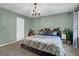 Bedroom featuring a queen bed, neutral tones, a ceiling fan and carpeted floors at 3470 Whisperwood Nw Ct, Marietta, GA 30064