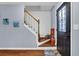 Inviting entryway with hardwood floors, a staircase, and a decorative front door with stained glass at 3470 Whisperwood Nw Ct, Marietta, GA 30064