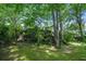 Secluded backyard with mature trees and landscaping offering privacy and natural beauty at 2175 Fisher Ne Trl, Atlanta, GA 30345
