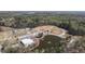 Overhead view of a well-equipped baseball field, playground, and recreational pond with fountain at 2701 Montie Ct, Lithia Springs, GA 30122