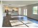 Open-concept home boasts a modern kitchen with an island and stainless steel appliances at 2701 Montie Ct, Lithia Springs, GA 30122