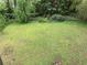View of the overgrown backyard with green ground cover in need of lawn maintenance at 1481 Pine St, Stone Mountain, GA 30087