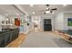 Basement featuring wood floors, neutral paint, seating and a table tennis table at 2870 Redding Ne Rd, Atlanta, GA 30319