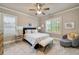 Inviting bedroom with shuttered windows and a cozy reading nook at 2870 Redding Ne Rd, Atlanta, GA 30319