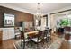 Dining room with elegant chandelier and plenty of space for entertaining at 2870 Redding Ne Rd, Atlanta, GA 30319