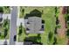 Aerial view of a home showcasing its expansive lot and well-maintained landscaping at 13055 Fox Rd, Alpharetta, GA 30005