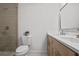 Stylish bathroom featuring double sinks, a walk-in shower, and modern fixtures at 3144 Corner Oak Dr, Norcross, GA 30071