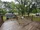 Wooden deck with a view of the backyard and shed at 608 Fairhaven Blvd, Stockbridge, GA 30281