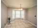Breakfast area with a bay window, neutral walls and tile floors at 1507 Paces Ferry North Se, Smyrna, GA 30080