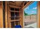 Exterior view of a storage area with wooden shelves at 1507 Paces Ferry North Se, Smyrna, GA 30080