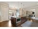 Open kitchen featuring a center island with stainless steel microwave at 1849 Rock Springs Ne Ln, Atlanta, GA 30324