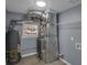 Utility room featuring HVAC system, hot water heater, and storage space at 2401 Phillips Rd, Lithonia, GA 30058