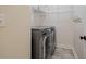A laundry room features a washer, dryer, and wire shelving at 2455 Ivey Oaks Rd, Cumming, GA 30041