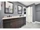 Bathroom featuring double vanity and marble countertop at 556 Poplar Bnd, Canton, GA 30114
