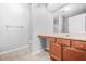 Accessible bathroom with double sink at 1622 Honeysuckle Path, Conyers, GA 30012