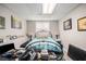 Bedroom with a comfortable queen bed, and a desk for work or study at 251 Hunt Club Cir, Temple, GA 30179