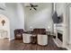 Spacious living room with fireplace, comfortable seating, and a high ceiling at 321 Woodbrook Crst, Canton, GA 30114