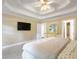Bedroom features a wall-mounted television and neutral décor at 1012 Gloria Grand Blvd, Mcdonough, GA 30252