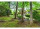 Tree lined backyard showcasing an abundance of green vegetation at 3510 Smoke Rise Way, Lawrenceville, GA 30044