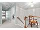 Bright hallway with carpet and access to other rooms in the house showcasing the floorplan at 3510 Smoke Rise Way, Lawrenceville, GA 30044