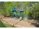 Community playground with slides, climbing structures, and wood chip ground cover at 3927 Collier Nw Trce, Kennesaw, GA 30144