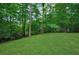 Lush green backyard surrounded by mature trees at 4368 Heritage Glen Ct, Marietta, GA 30068