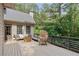 Outdoor deck featuring a stylish seating arrangement, perfect for enjoying the serene natural surroundings at 5041 Corinault Nw Pl, Acworth, GA 30101
